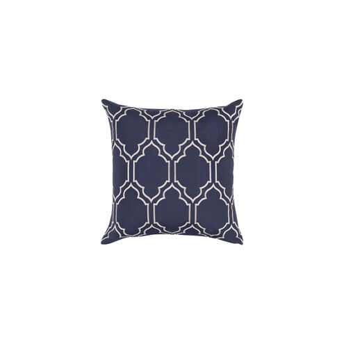 Skyline 18 X 18 inch Navy and Ivory Throw Pillow