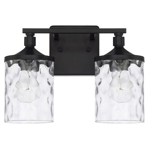 Colton 2 Light 13 inch Matte Black Vanity Light Wall Light