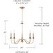 Weston 5 Light 26 inch Matte Brass Chandelier Ceiling Light