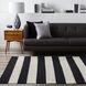 Frontier 132 X 96 inch Ivory/Black Handmade Rug in 8 x 11, Wool