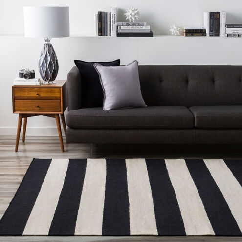Frontier 96 X 60 inch Ivory/Black Rugs, Wool
