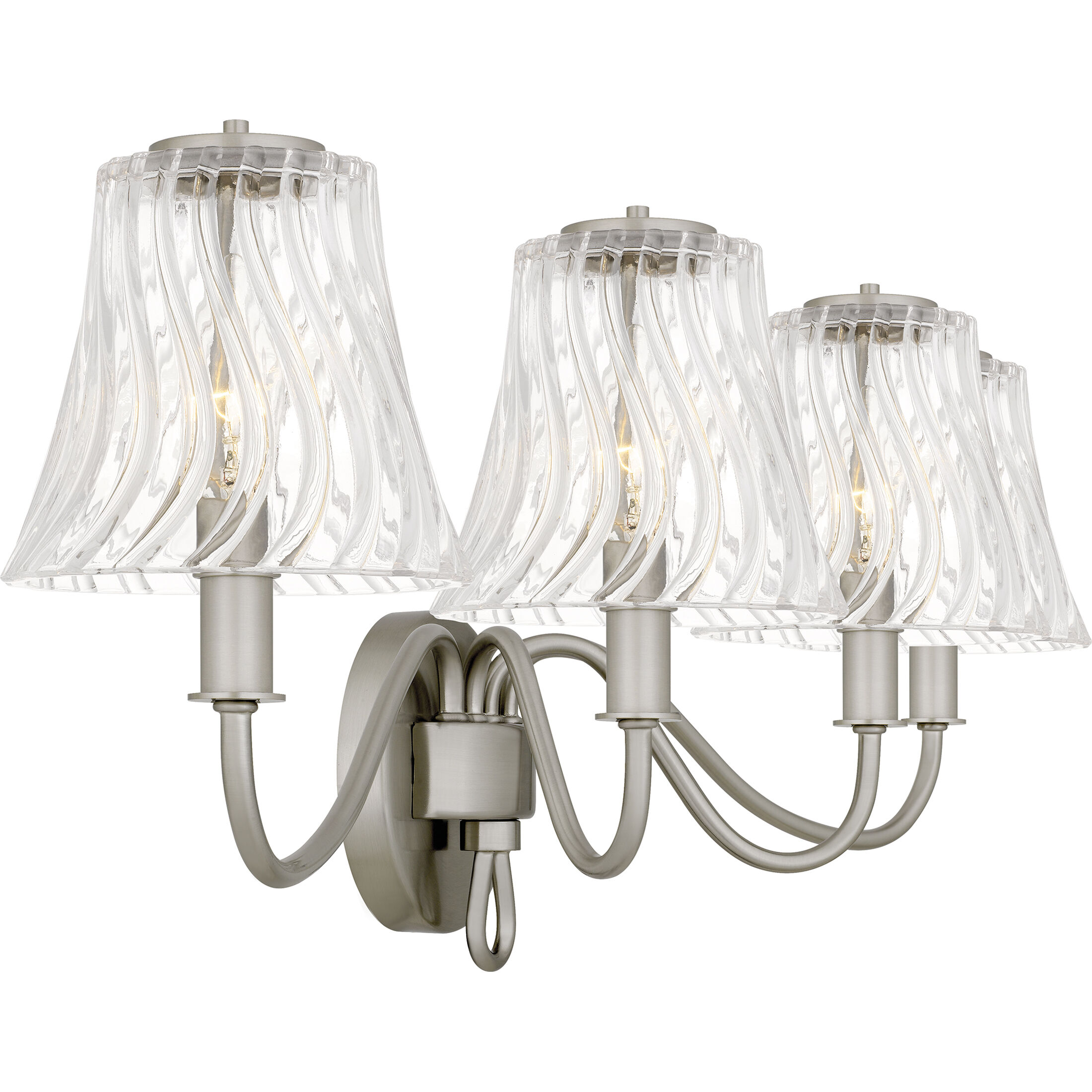 McKinney 4 Light 31 inch Brushed Nickel Bath Light Wall Light