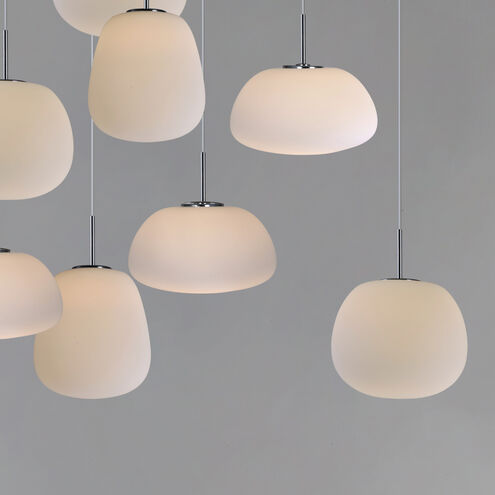 Puffs LED 24.5 inch White Multi-Light Pendant Ceiling Light