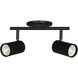 Taylor 2 Light 120 Matte Black Track Light Ceiling Light, Fixed Arm
