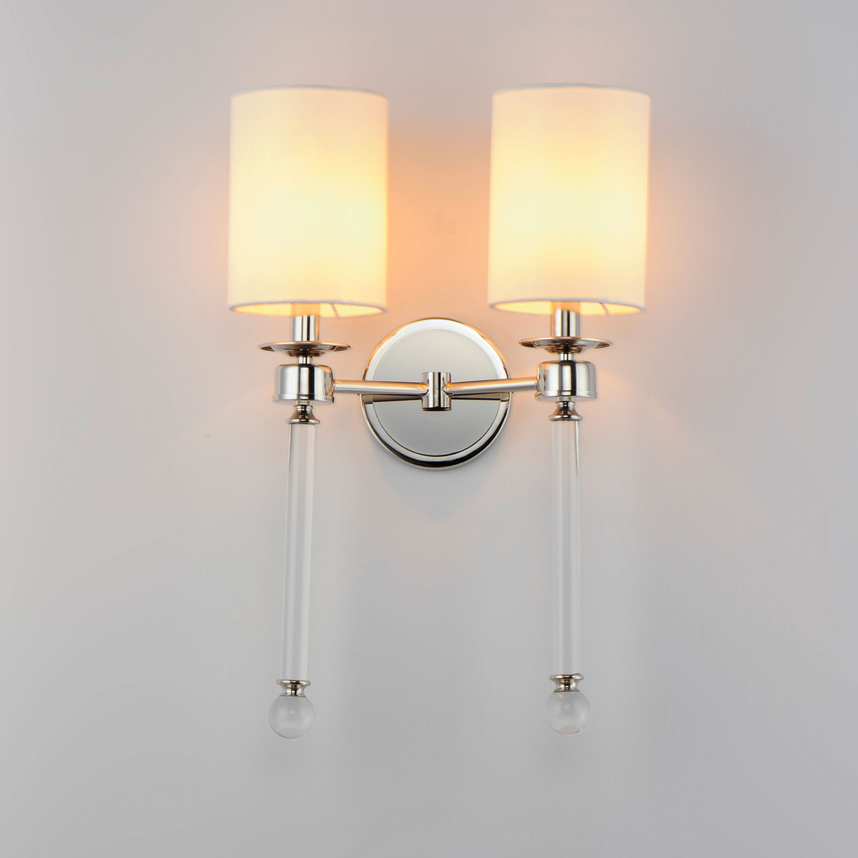 Lucent 2 Light 14 inch Polished Nickel Wall Sconce Wall Light
