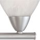 Tia 3 Light 22.5 inch Matte Nickel with White Vanity Light Wall Light