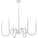 Maris 6 Light 36 inch Textured Plaster Chandelier Ceiling Light