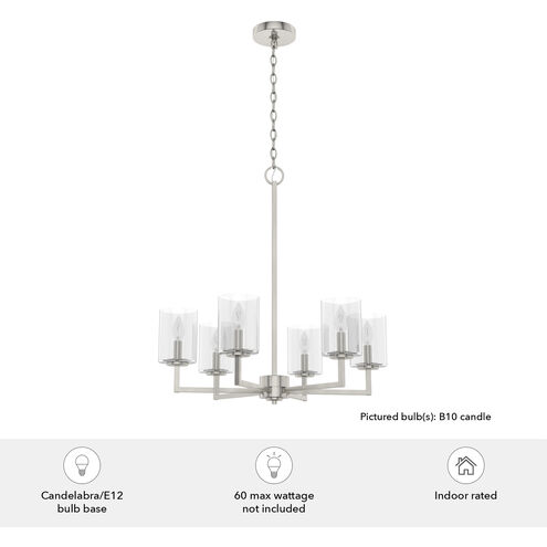 Kerrison 6 Light 24.5 inch Brushed Nickel Chandelier Ceiling Light