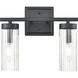 Iversen 2 Light 12.5 inch Matte Black Vanity Light Wall Light