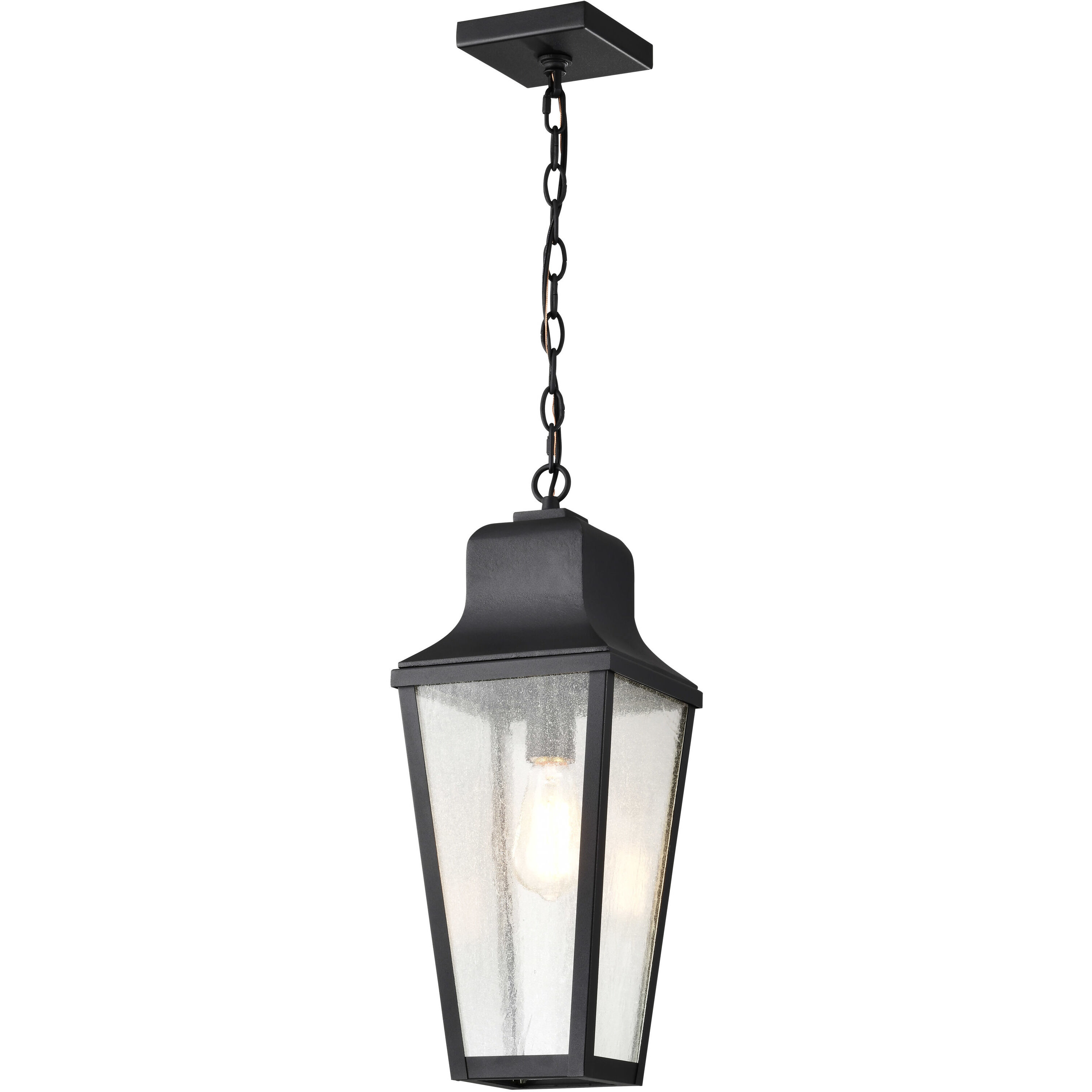 Lawrence 1 Light 7.63 inch Matte Black Outdoor Hanging Light