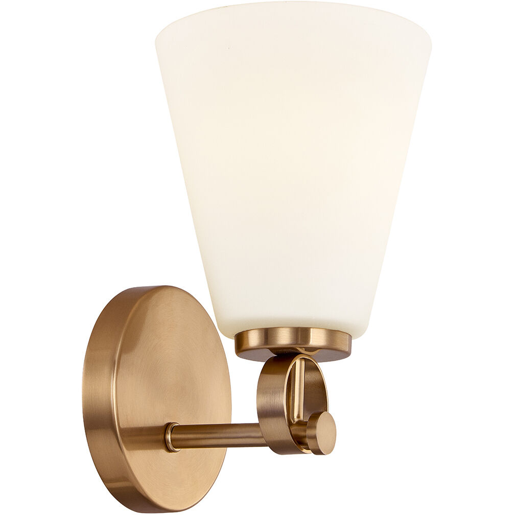Fusion Collection - Bolzano Family 1 Light 6 inch Brushed Brass Wall Sconce Wall Light, EVOLV