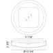 Zelle LED 11 inch White Flush Mount Ceiling Light