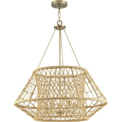 Laila 5 Light 30 inch Vintage Brass Chandelier Ceiling Light, Design Series