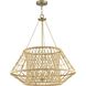 Laila 5 Light 30 inch Vintage Brass Chandelier Ceiling Light, Design Series