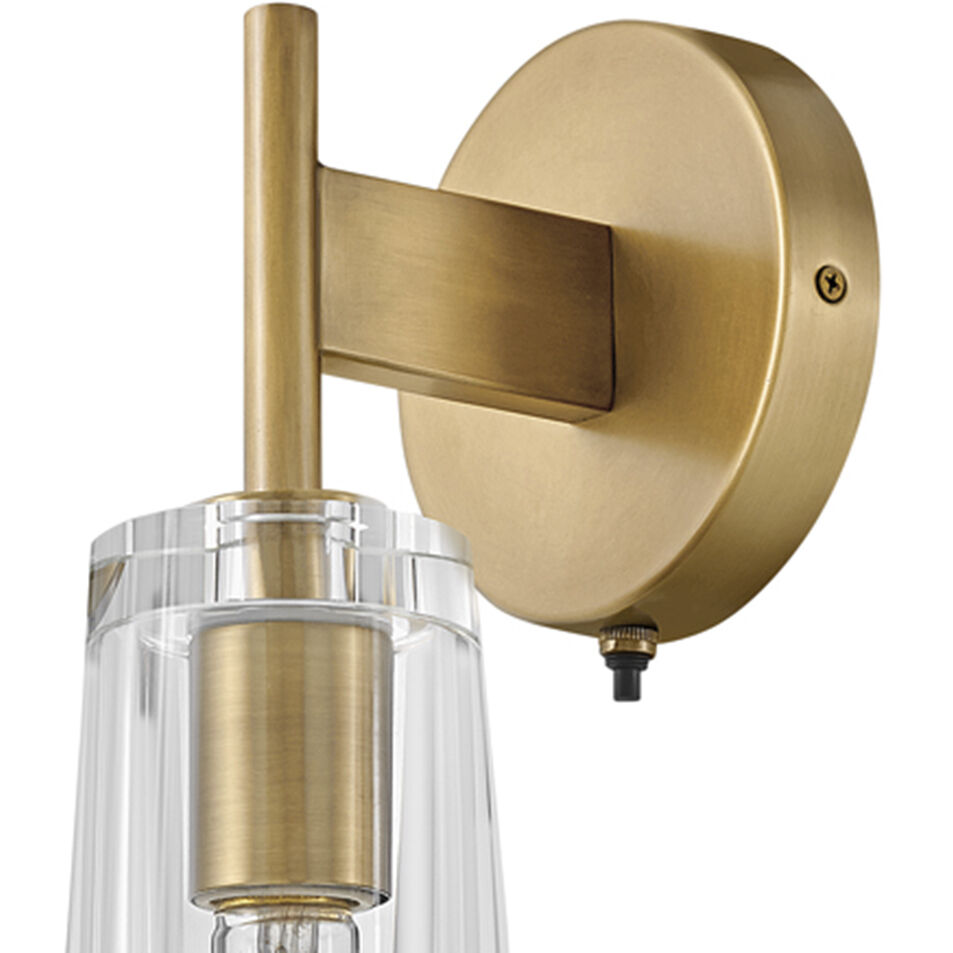 Cosette LED 5 inch Heritage Brass Sconce Wall Light in Heritage Brass / Clear