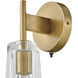 Cosette LED 5 inch Heritage Brass Sconce Wall Light in Heritage Brass / Clear
