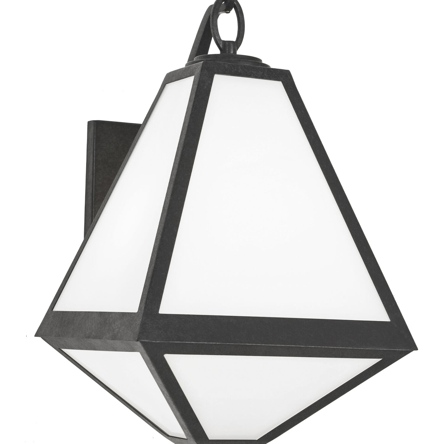 Glacier 2 Light 16.75 inch Black Charcoal Outdoor Sconce in White