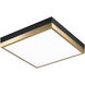 Tux LED 11 inch Black and Aged Gold Brass Flush Mount Ceiling Light