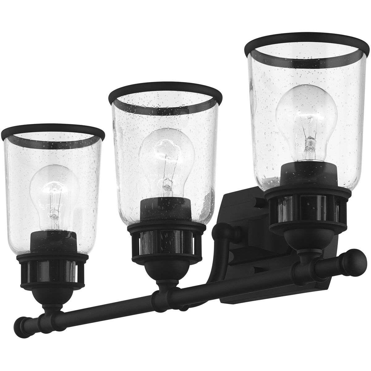 Lawrenceville 3 Light 24 inch Black Vanity Sconce Wall Light