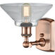Ballston Orwell LED 8 inch Antique Copper Sconce Wall Light in Clear Glass, Ballston