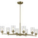 Winslow 8 Light 20 inch Natural Brass Chandelier Ceiling Light, 1 Tier, Small
