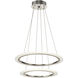 Hyvo LED 25 inch Brushed Nickel Chandelier Ceiling Light