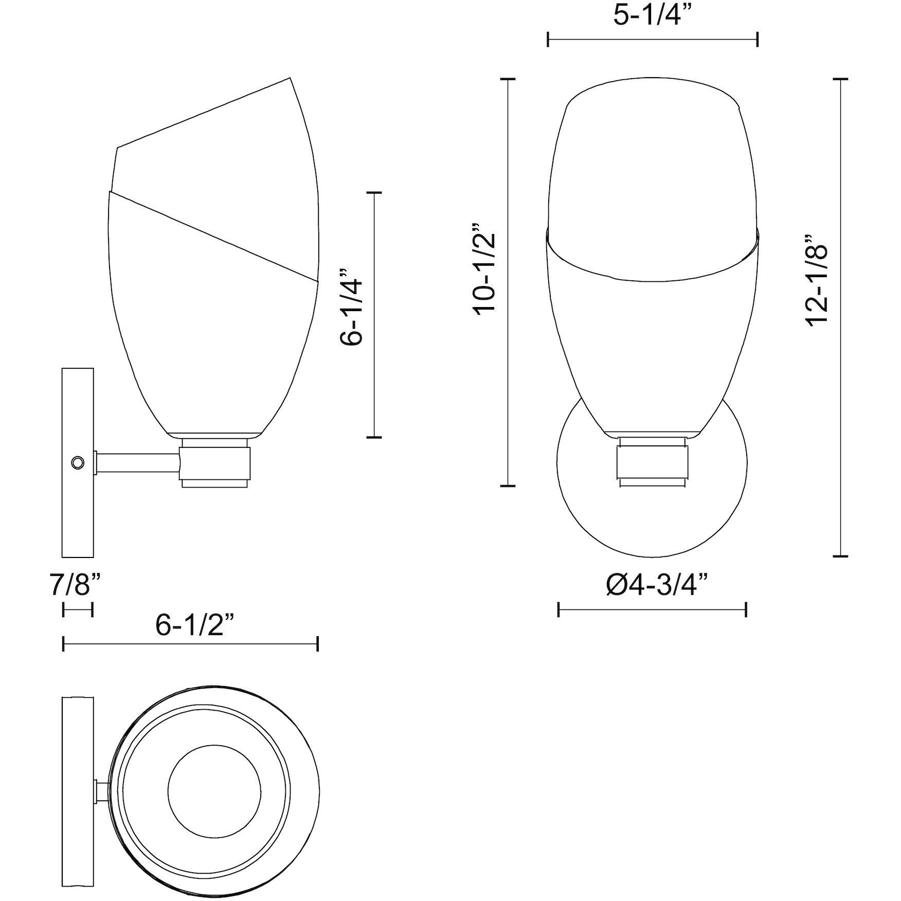 Alora Mood Capri Wall/Vanity Light Wall Light in Chrome