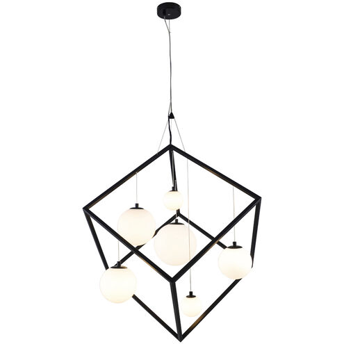 Pixie 6 Light 22 inch Matte Black Pendant Ceiling Light