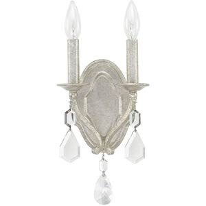 Dudley 2 Light 7 inch Antique Silver Sconce Wall Light