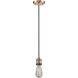 Franklin Restoration Bare Bulb LED 2 inch Antique Copper Mini Pendant Ceiling Light