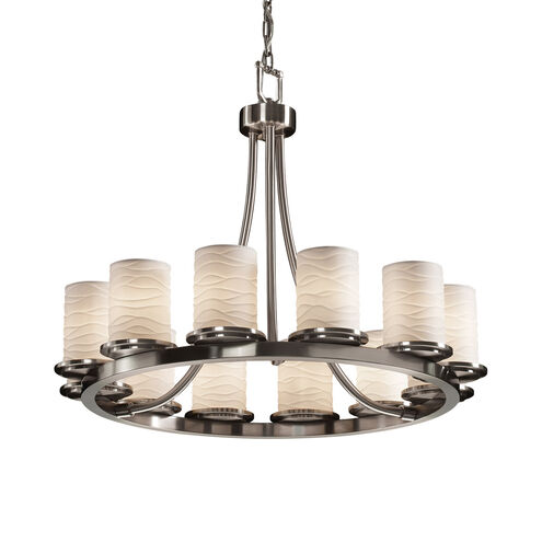 Limoges LED 28 inch Dark Bronze Chandelier Ceiling Light in Waves, 8400 Lm LED, Dakota