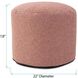 Panama 24 inch Rose Pouf, Round