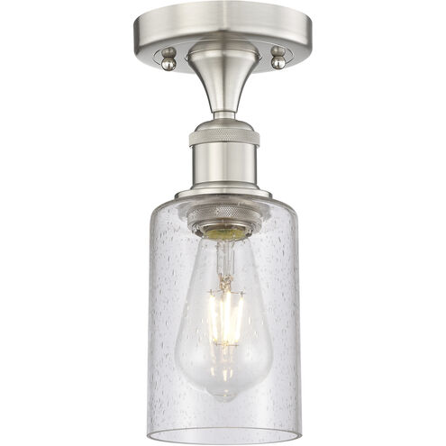 Clymer 1 Light 3.88 inch Brushed Satin Nickel Semi-Flush Mount Ceiling Light