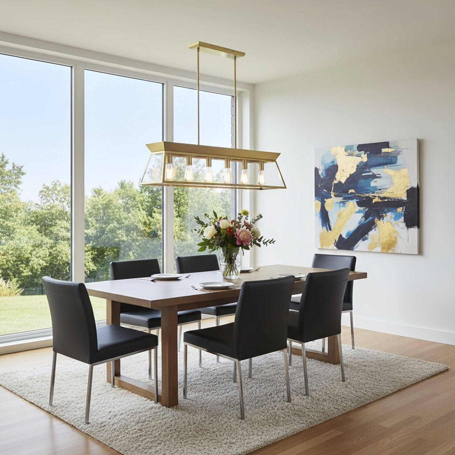 Lucian Island Light Ceiling Light in Brushed Brass