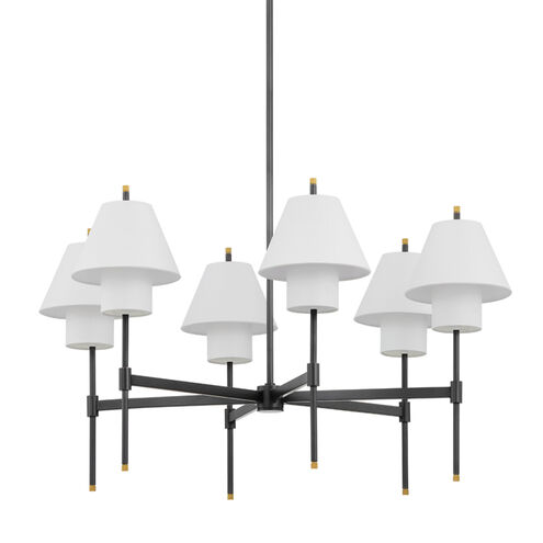 Glenmoore 6 Light 34.75 inch Aged Brass and Distressed Bronze Chandelier Ceiling Light