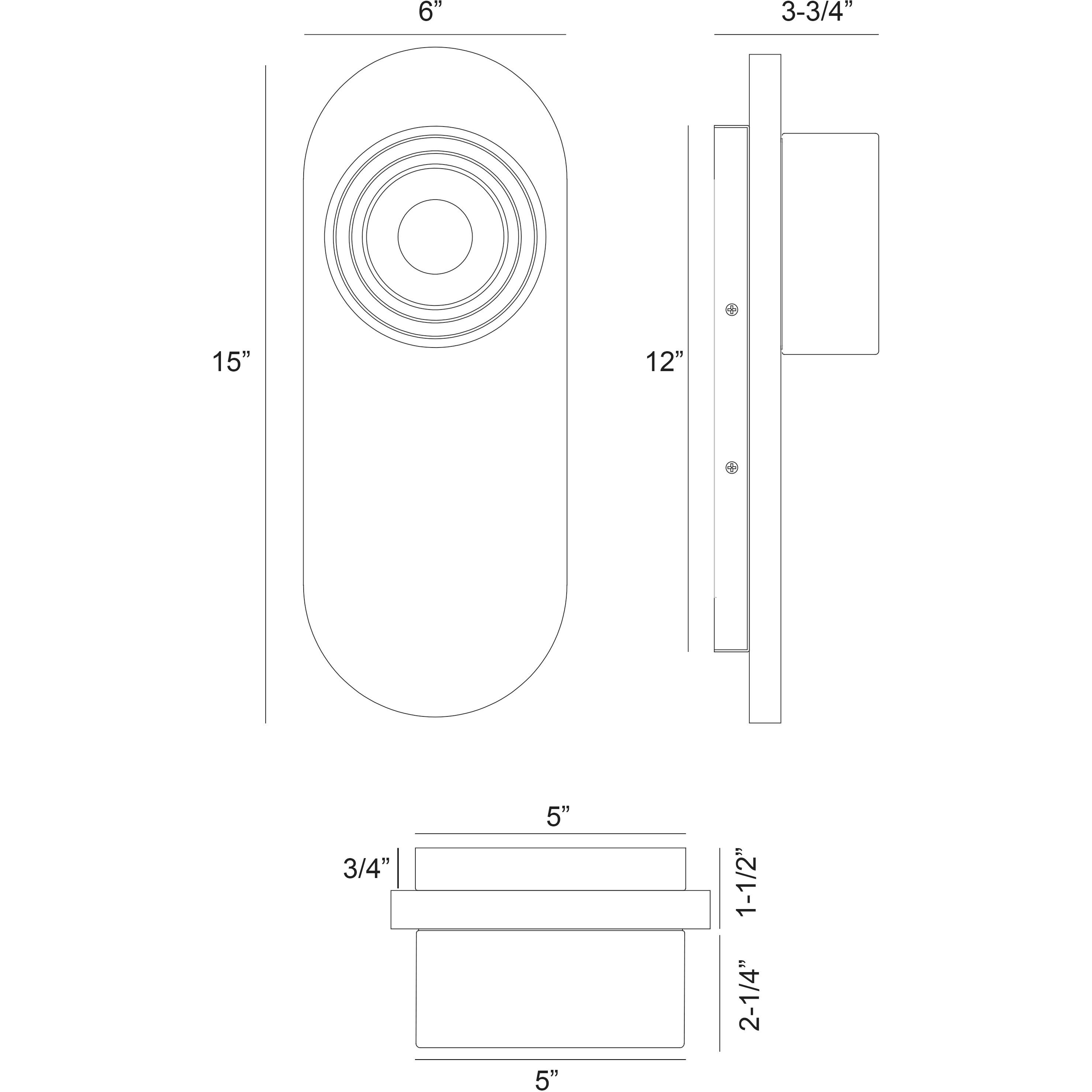 Sternn LED 15 inch Travertine Outdoor Wall Sconce in Clear Smooth