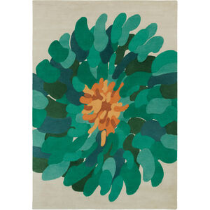 Bombay 156 X 108 inch Green and Blue Area Rug, Wool