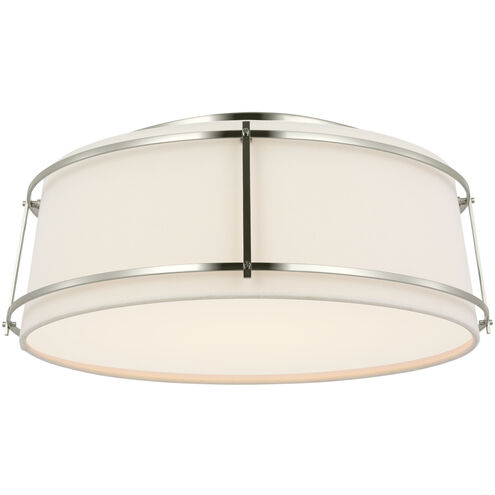 Carrier and Company Callaway LED 17.25 inch Polished Nickel Flush Mount Ceiling Light