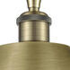 Ballston Cone 1 Light 12 inch Antique Brass Semi-Flush Mount Ceiling Light