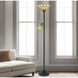 Galgate 71 inch 15 watt Matte Black and Tiffany Torchiere Portable Light