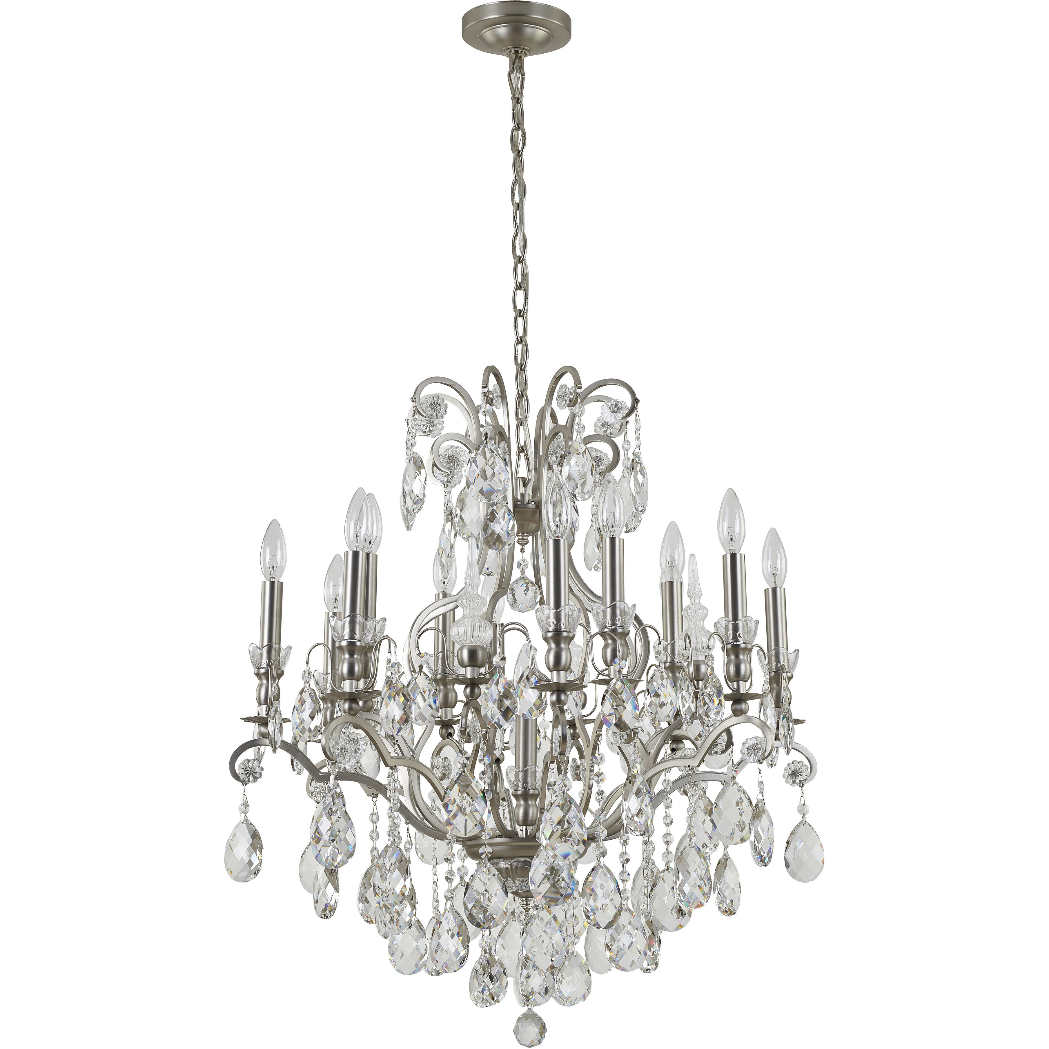 Canada 13 Light 29.5 inch Pewter Chandelier Ceiling Light, Pewter Frame