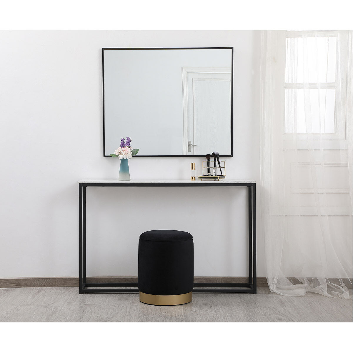 Ozman 17 inch Black Stool