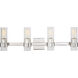 C&M by Chapman & Myers Geneva 4 Light 30 inch Polished Nickel Vanity Light Wall Light
