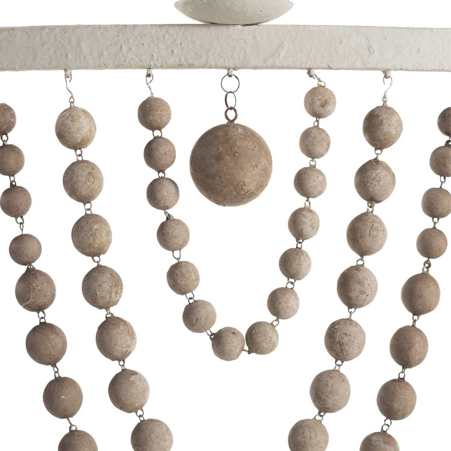 Madeleine 8 Light 36.5 inch Plaster / Beige Washed Wood Chandelier Ceiling Light