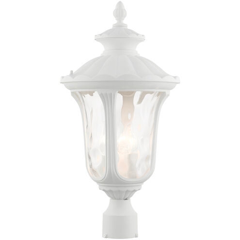 Oxford 3 Light 22 inch Textured White Outdoor Post Top Lantern