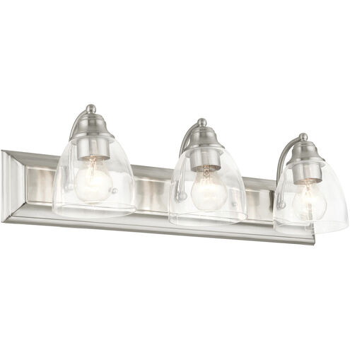 Birmingham 3 Light 24 inch Brushed Nickel Vanity Sconce Wall Light