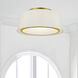 Stevens 2 Light 12 inch Gold Semi Flush Ceiling Light