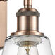 Ballston Cindyrella 1 Light 7 inch Antique Copper Sconce Wall Light in Incandescent, Clear Glass