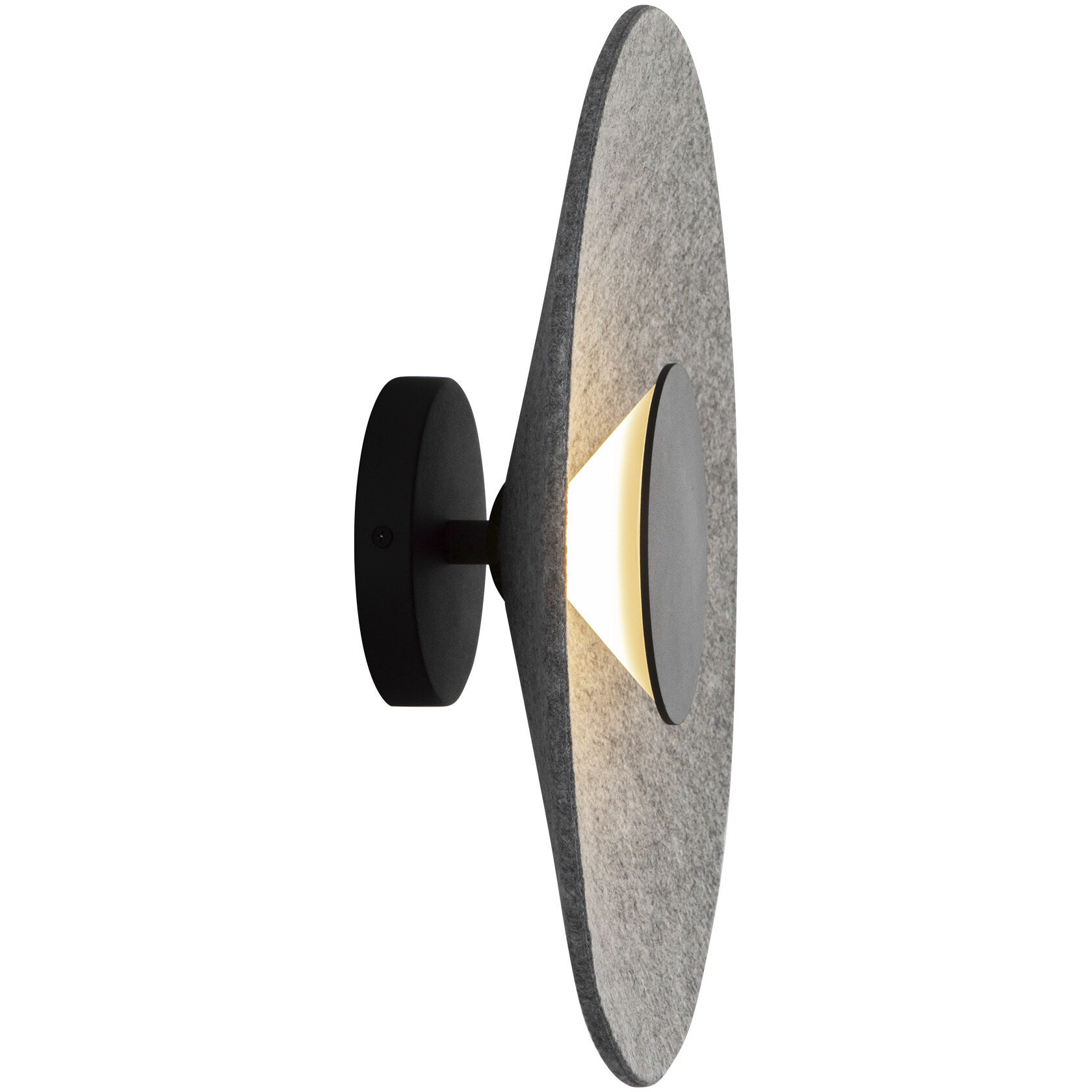 Cruz Wall Sconce Wall Light in Felt - Gray, Felt Shade