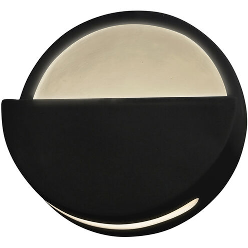 Ambiance LED 8 inch Carbon-Matte Black ADA Wall Sconce Wall Light, Open Top Fixture, Dome